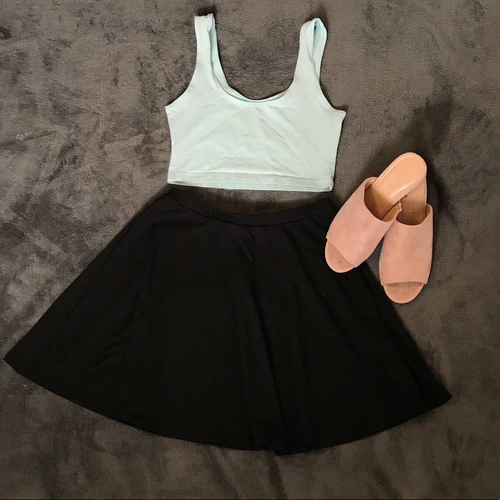 Black A line skirt